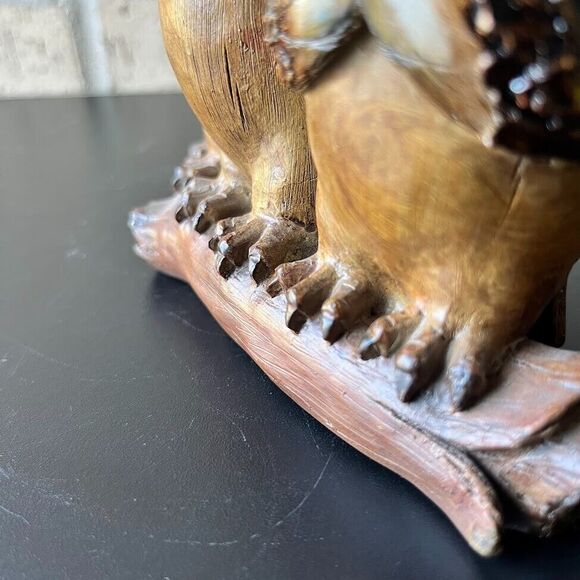 Vintage 3 Wise Owls See No Evil Hear No Evil Speak No Evil Branch Resin 1970s - Picture 13 of 16